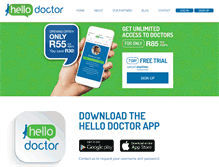 Tablet Screenshot of hellodoctor.co.za